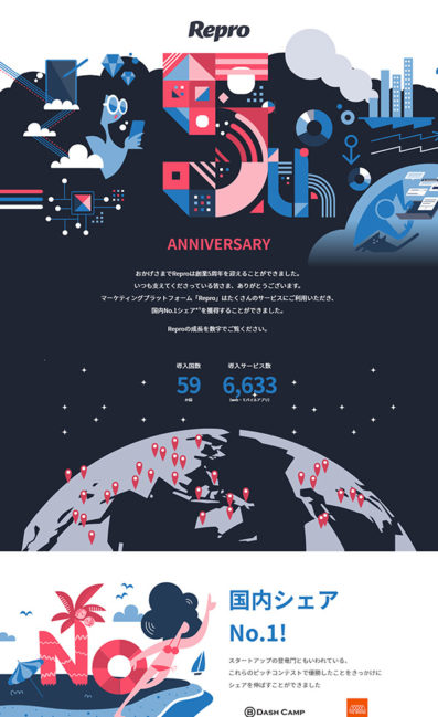 Repro創業5周年記念インフォグラフィックス
