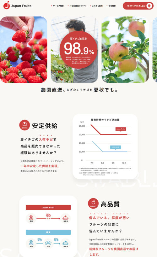 Japan Fruits – 夏秋イチゴを安定的に仕入れるなら