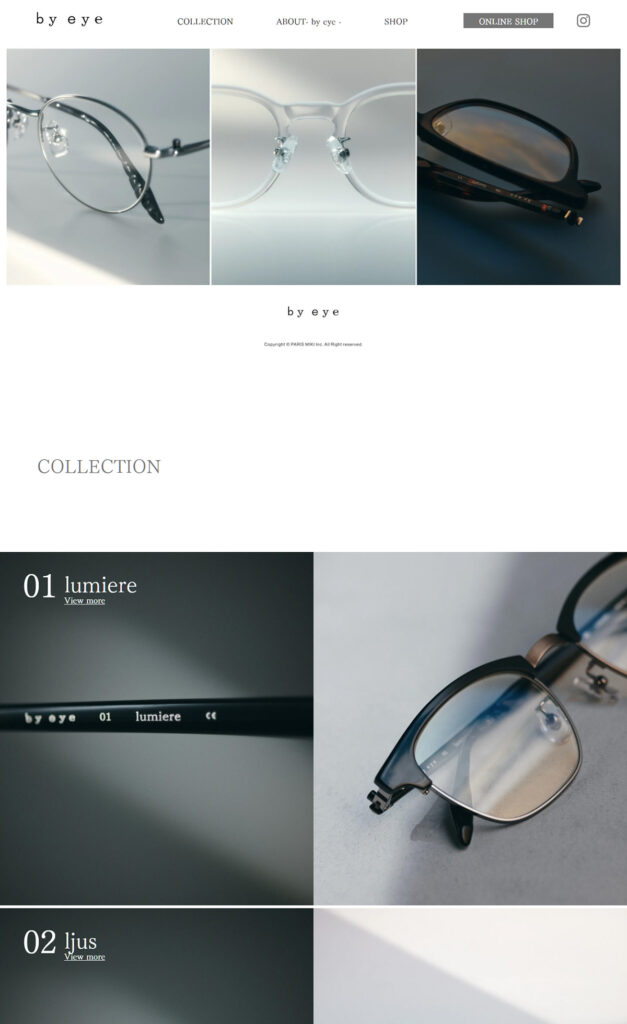 by eye.｜メガネのパリミキ | Web Design Clip [L] LP・ランディングページのクリップ集